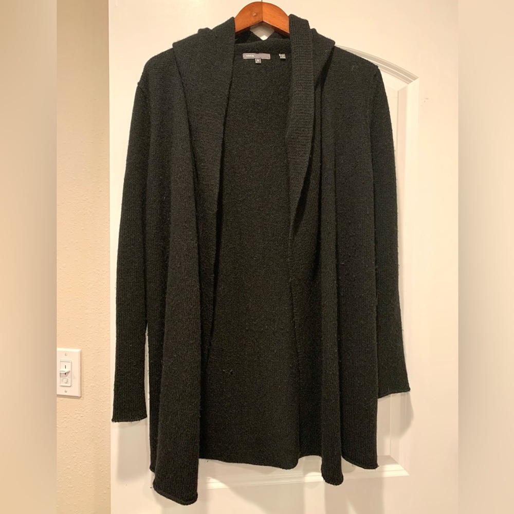 Vince hooded open cardigan